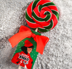 Изображение Леденец на палочке «Merry Xmas»: со вкусом вишни, 15 г.